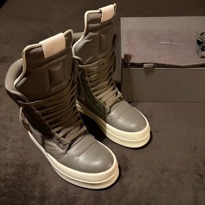 Rick Owens Gray Runway Mega Geobasket SS25 Hollywood